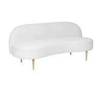 Paris Prix Atmosphera Créateur d'intérieur - Canapé 2 Places en Tissu Bouclette Insi 172cm Blanc