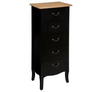 Paris Prix Atmosphera Créateur d'intérieur - Chiffonnier 5 Tiroirs Chrysa 113cm Noir