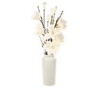 Paris Prix Atmosphera Créateur d'intérieur - Composition Florale avec Vase Magnolia 73cm Blanc