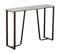 Paris Prix Atmosphera Créateur d'intérieur - Console Effet Marbre Barrel 120cm Chocolat
