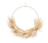 Paris Prix Atmosphera Créateur d'intérieur - Couronne de Fleurs Séchées Murale 34cm Beige