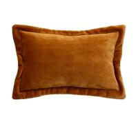Paris Prix Atmosphera Créateur d'intérieur - Coussin Déco Flanelle Cuddly 38x58cm Jaune Cumin