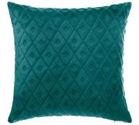 Paris Prix Atmosphera Créateur d'intérieur - Coussin Déhoussable Losange 3D 40x40cm Bleu Canard