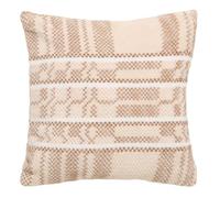 Paris Prix Atmosphera Créateur d'intérieur - Coussin Jacquard en Flanelle Lary 40x40cm Beige Lin