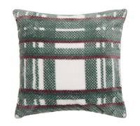 Paris Prix Atmosphera Créateur d'intérieur - Coussin Jacquard en Flanelle Lary 40x40cm Vert Foncé