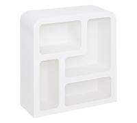 Paris Prix Atmosphera Créateur d'intérieur - Étagère 4 Niches Design Soleya 85cm Blanc