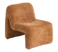 Paris Prix Atmosphera Créateur d'intérieur - Fauteuil Design Chenille Astor 84cm Ambre