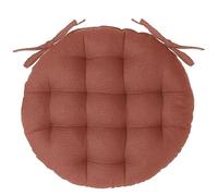 Paris Prix Atmosphera Créateur d'intérieur - Galette de Chaise Ronde Leana 38cm Terracotta