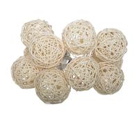 Paris Prix Atmosphera Créateur d'intérieur - Guirlande Lumineuse LED 10 Boules 165cm Ivoire