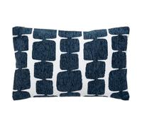 Paris Prix Atmosphera Créateur d'intérieur - Housse de Coussin Chenille Jeni 30x50cm Bleu Égéen