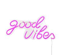 Paris Prix Atmosphera Créateur d'intérieur - Lampe Murale Néon LED Good Vibes 40cm Rose