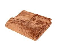 Paris Prix Atmosphera Créateur d'intérieur - Plaid Déco Flanelle Ryo 180x230cm Terracotta