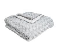 Paris Prix Atmosphera Créateur d'intérieur - Plaid Imitation Fourrure Bou 180x230cm Gris Clair