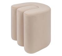 Paris Prix Atmosphera Créateur d'intérieur - Pouf Design en Velours Bolan 40cm Beige
