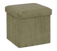 Paris Prix Atmosphera Créateur d'intérieur - Pouf Pliant Coffre Arum 38cm Kaki