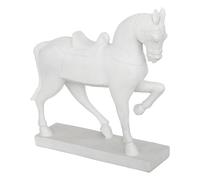 Paris Prix Atmosphera Créateur d'intérieur - Statuette Déco Cheval Little Cottage 35cm Blanc