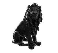 Paris Prix Atmosphera Créateur d'intérieur - Statuette Déco Lion Ewen 31cm Noir
