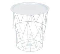 Paris Prix Atmosphera Créateur d'intérieur - Table d'Appoint en Métal Kumi 40cm Blanc