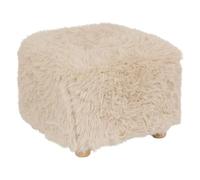Paris Prix Atmosphera Créateur d'intérieur - Tabouret d'Appoint Carré Duvia 40cm Beige Lin