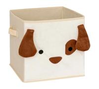 Paris Prix Atmosphera for Kids - Boîte de Rangement Pliable Chien 29x29cm Beige