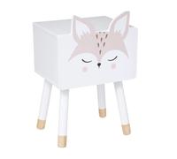 Paris Prix Atmosphera for Kids - Table de Chevet Enfant Renard 53cm Blanc