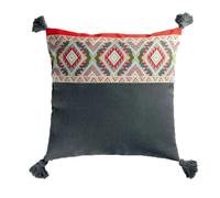Paris Prix Aztec Pompons - 40x40 cm Gris