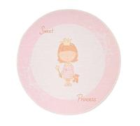 Tapis Rond Enfant Imprimé Bambini VI 160cm Rose