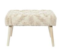 Paris Prix Banc Design en Bois Mirage 60cm Blanc & Beige