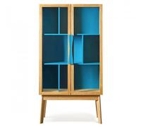 Paris prix Bibliothèque vitrine Avon - Chêne et bleu