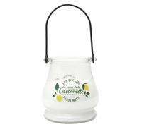 HOME DECO FACTORY - BO0142 Bougie Citronnelle Color Change - Design Élégant, Parfum Apaisant, Changement de Couleur à la Flamme, Taille 0, Jaune, Vert, Blanc