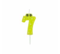 Paris Prix Bougie Anniversaire Chiffre 7 Vert Clair