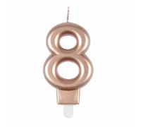 Paris Prix Bougie Anniversaire Chiffre 8 Rose Gold