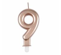 Paris Prix Bougie Anniversaire Chiffre 9 Rose Gold