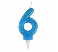 Paris Prix Bougie chiffre 6 - Bleu