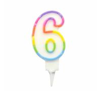 Paris Prix Bougie Chiffre 6 Multicolore