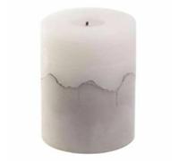 Paris prix Bougie Ronde LED base Ciment - Blanc et gris