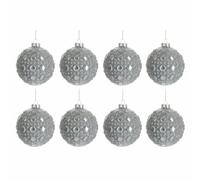 Paris Prix Boules de Noël Antique 8cm Gris