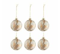 Paris Prix Boules de Noël Marbre - Blanc/Or