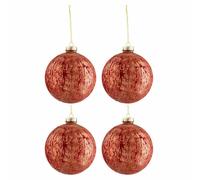 Paris Prix Boules de Noël Velours 12cm Bordeaux