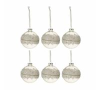 Paris prix Boules de Noël verre - Blanc