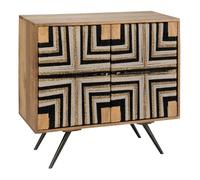 Paris Prix Buffet 2 Portes en Bois Fils Tissés 92cm Multicolore