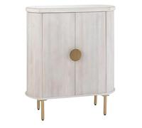 Paris Prix Buffet 2 Portes en Marbre Noor 116cm Blanc Cassé
