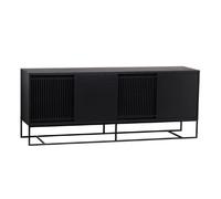 Paris prix Buffet bahut 4 portes coulissantes - Noir