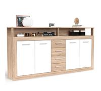 Paris prix Buffet Luna 4 portes 4 tiroirs - Naturel