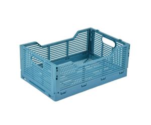 Paris prix Cagette de rangement pliante - Bleu minéral