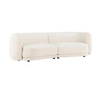 Canape dangle droit fixe venture home Cielo 3.5 places en tissu ecru Blanc G