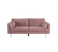 Paris prix Canapé droit 3 places velours - Rose