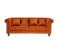 Paris prix Canapé droit velours - Orange