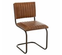 Paris Prix Chaise Déco en Cuir - Marron