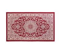 Douceur d'Intérieur – Tapis rectangle Cherine – 68 x 110 cm – Viscose tissée – Rouge
